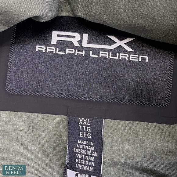 NEW RLX Ralph Lauren Green Lightweight Stretch Windbreaker Jacket Men’s XXL - Picture 9 of 13